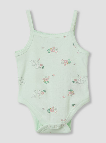 Juniors Floral Print Sleeveless Bodysuit - Set of 2-baby-girls-clothing-bodysuits-image-2