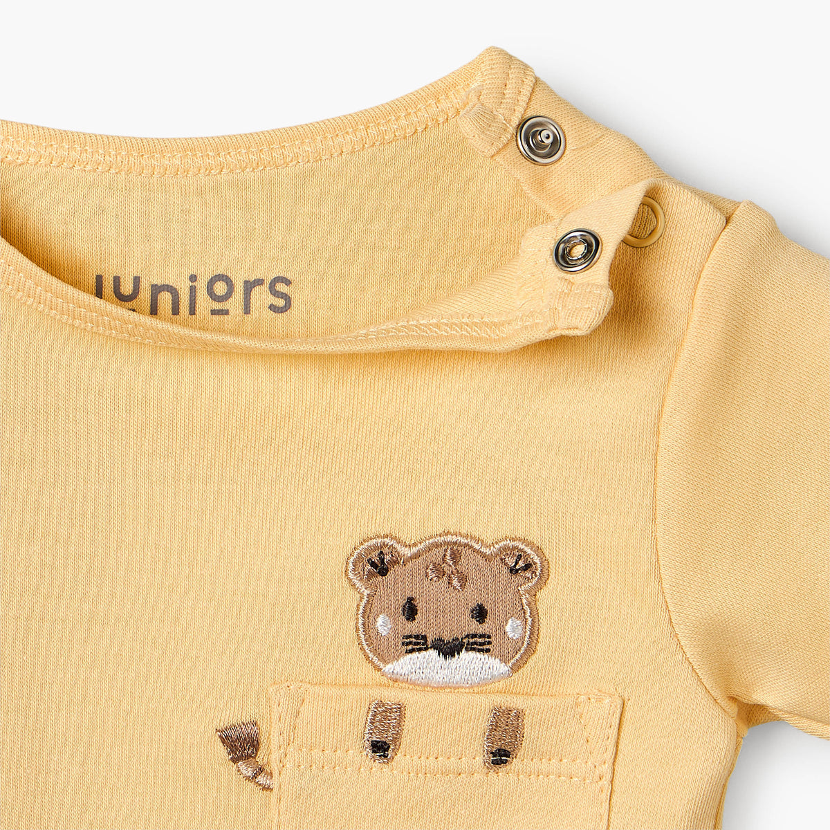 Juniors Crew Neck Short Sleeves T-shirt and Shorts Set with Safari Print