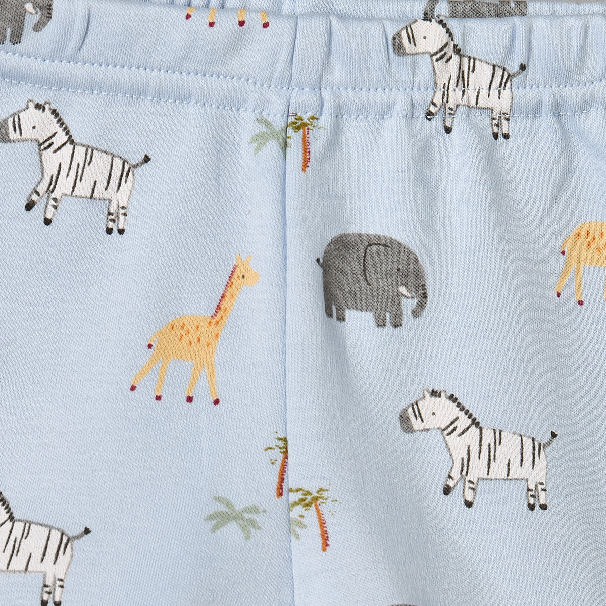 Juniors Crew Neck Short Sleeves T-shirt and Shorts Set with Safari Print
