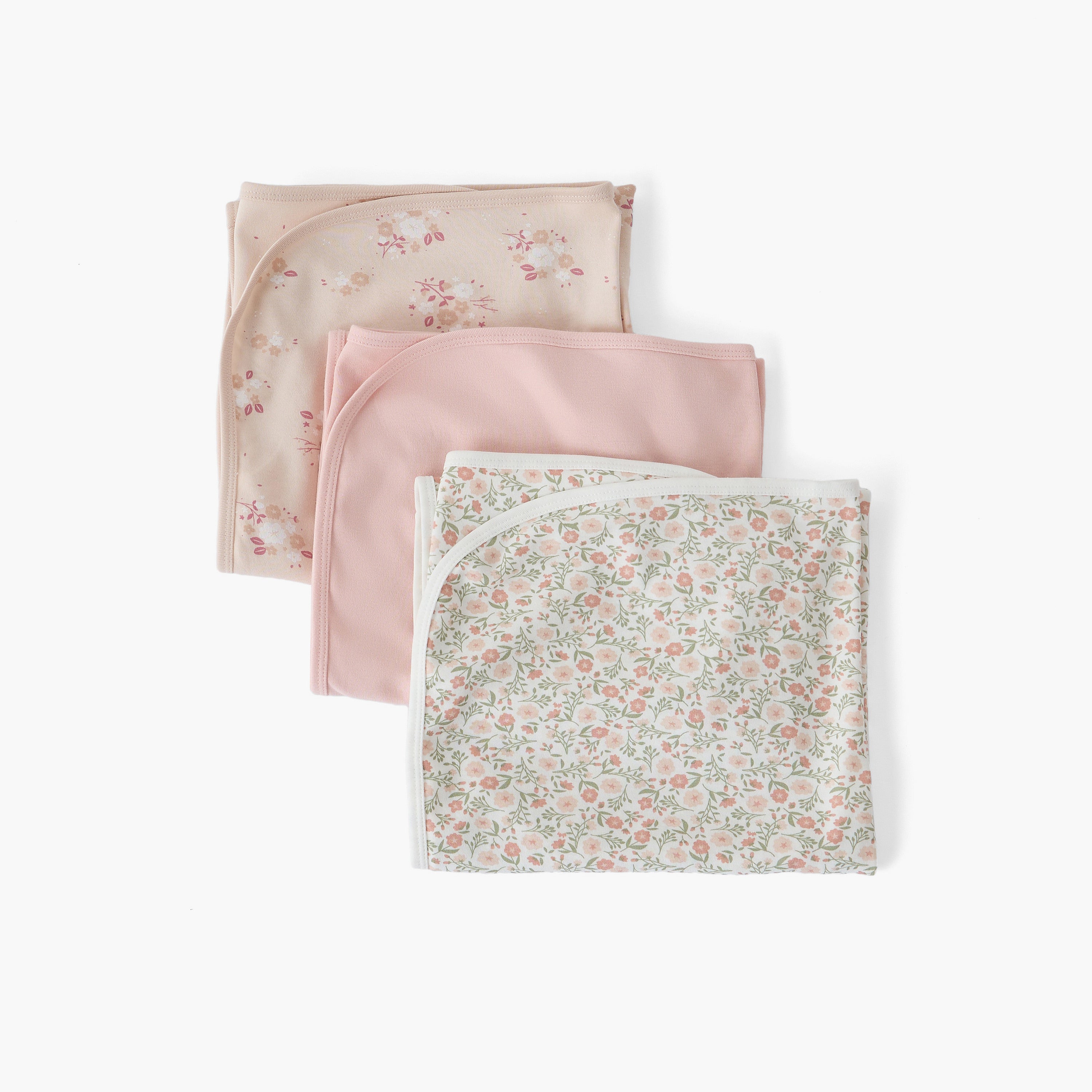 Pack of 3 Juniors Receiving Blanket with Assorted Print