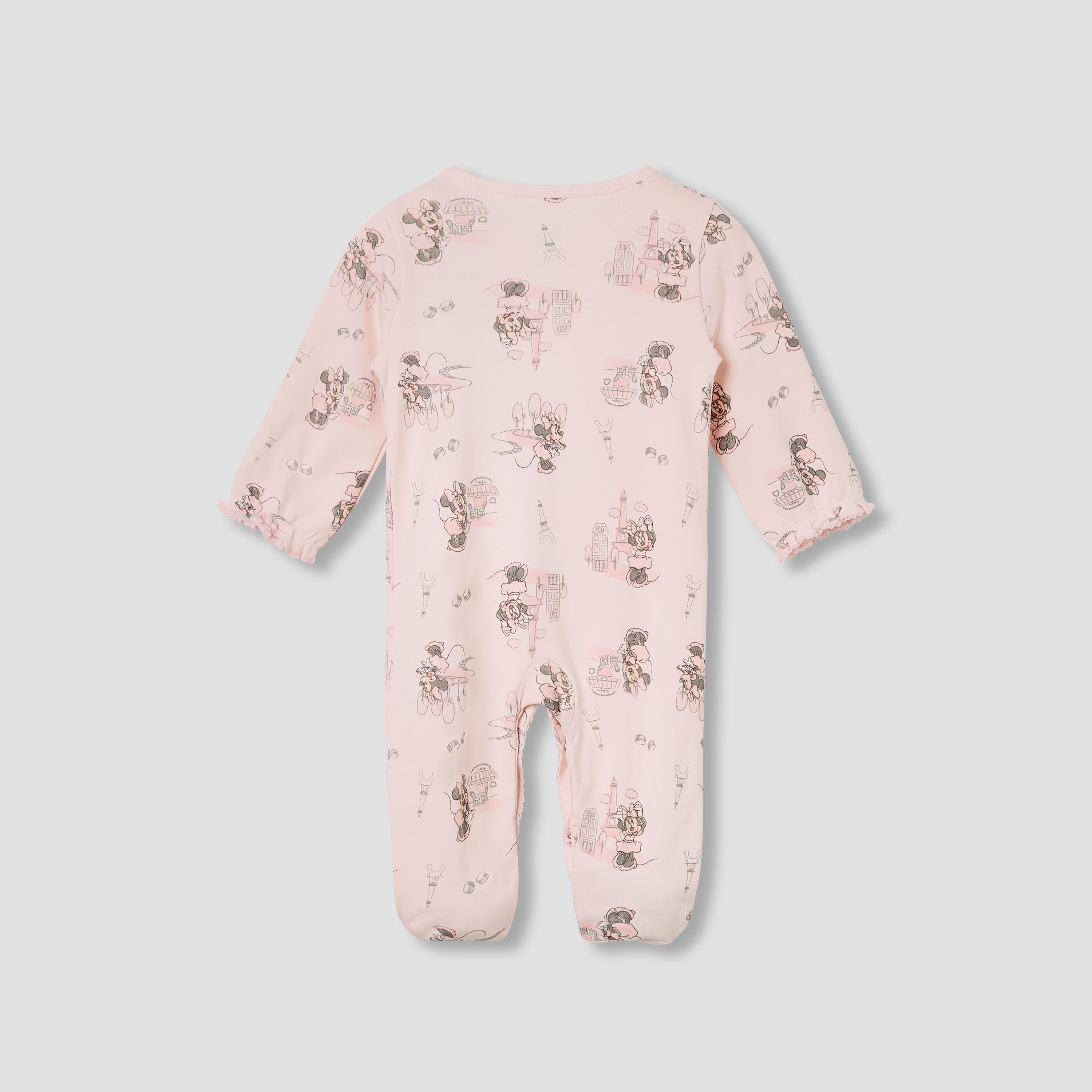 Disney Minnie Mouse Print Sleepsuit with Long Sleeves