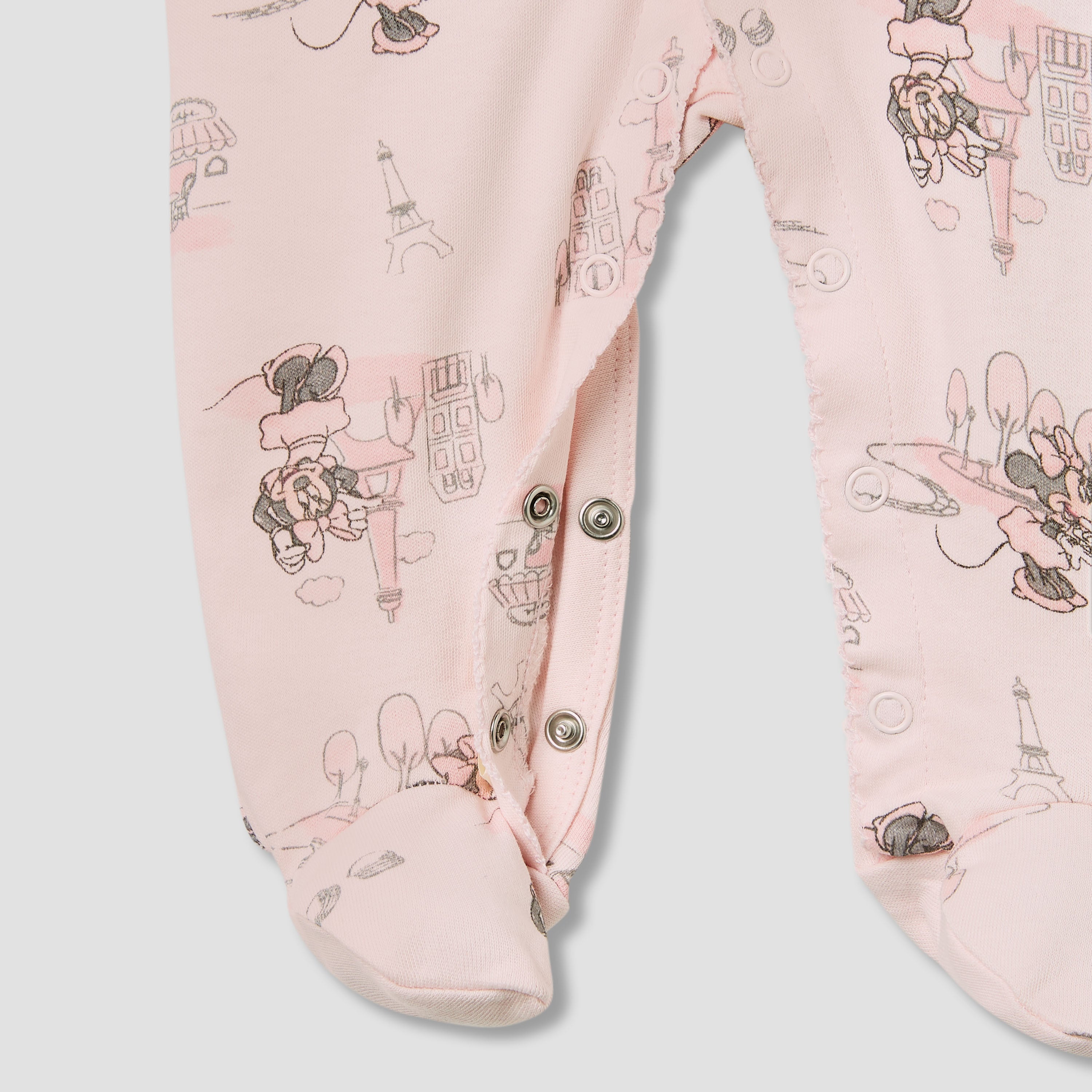 Disney Minnie Mouse Print Sleepsuit with Long Sleeves