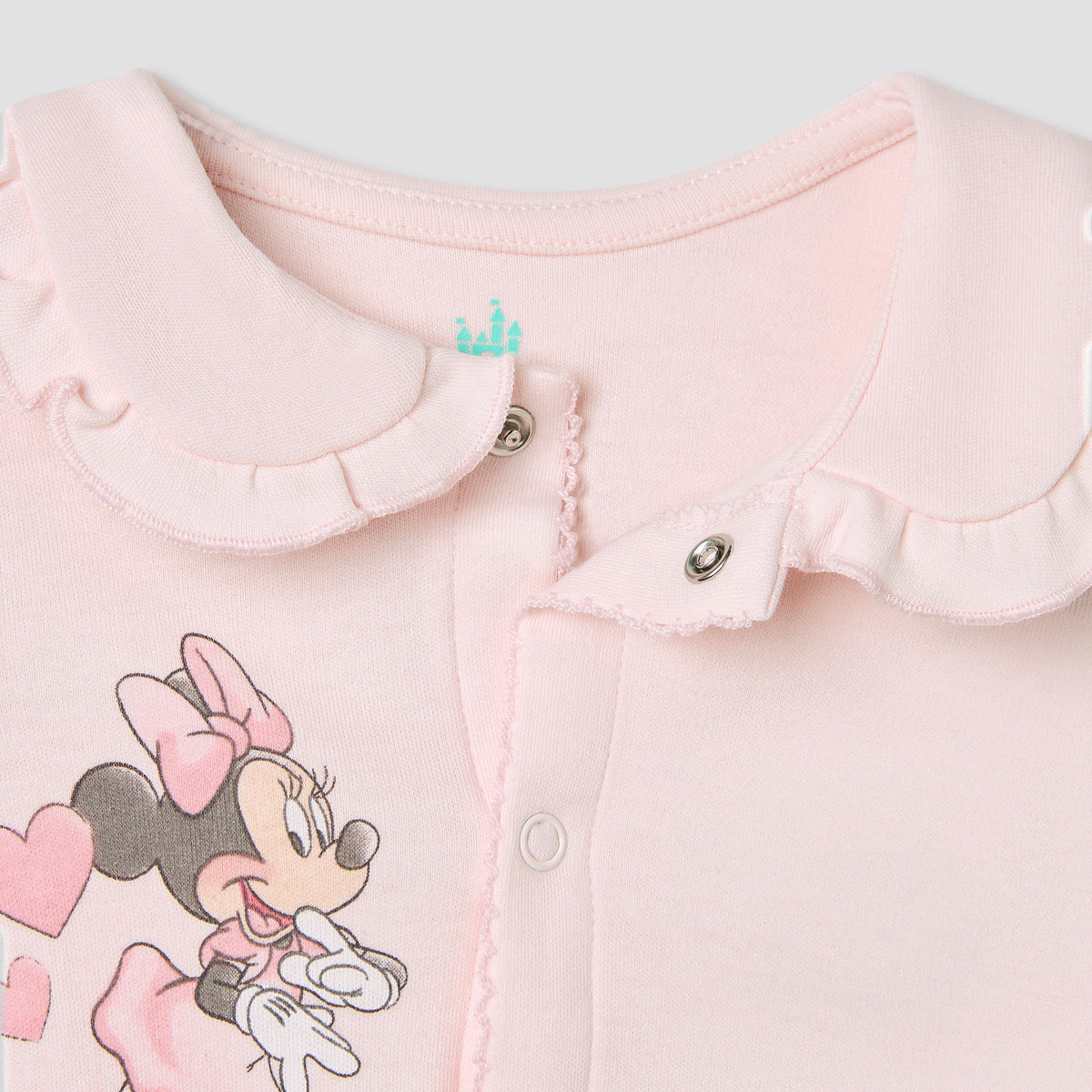 Disney Minnie Mouse Print Sleepsuit with Long Sleeves