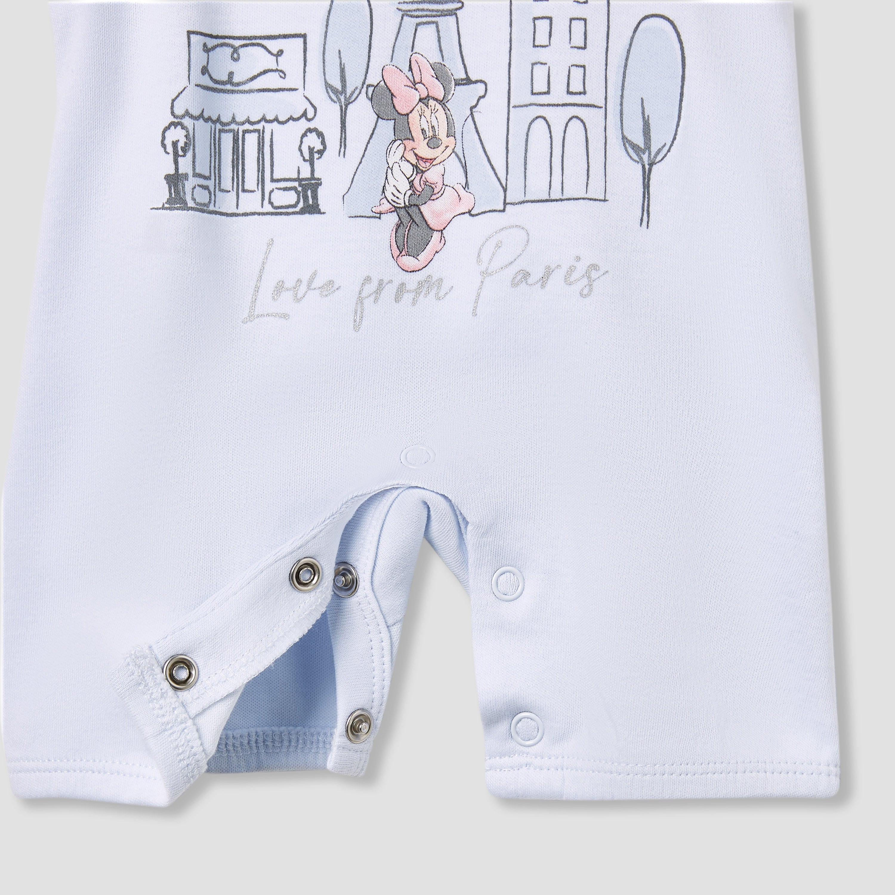 Disney Minnie Mouse Print Dungaree and Solid Top Set