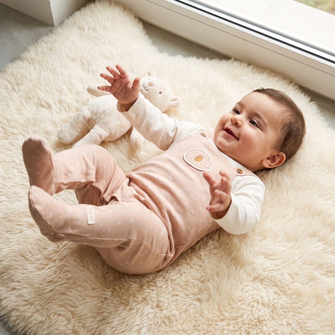 Juniors Cotton Crew Neck Long Sleeves Sleepsuit with Leaf Print