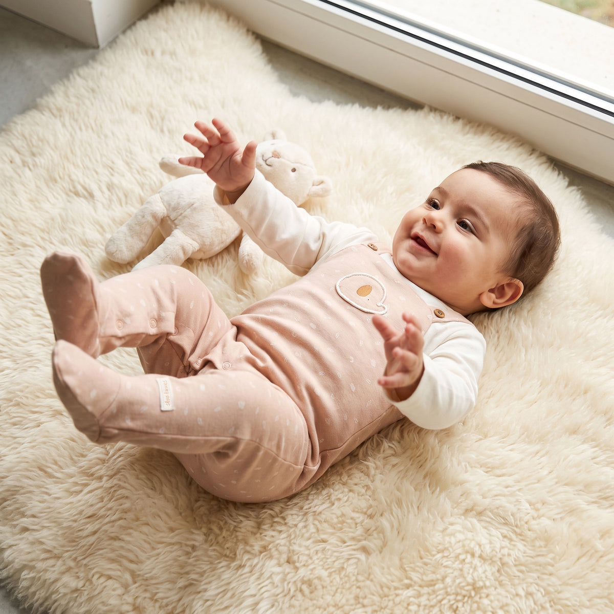 Juniors Cotton Crew Neck Long Sleeves Sleepsuit with Leaf Print