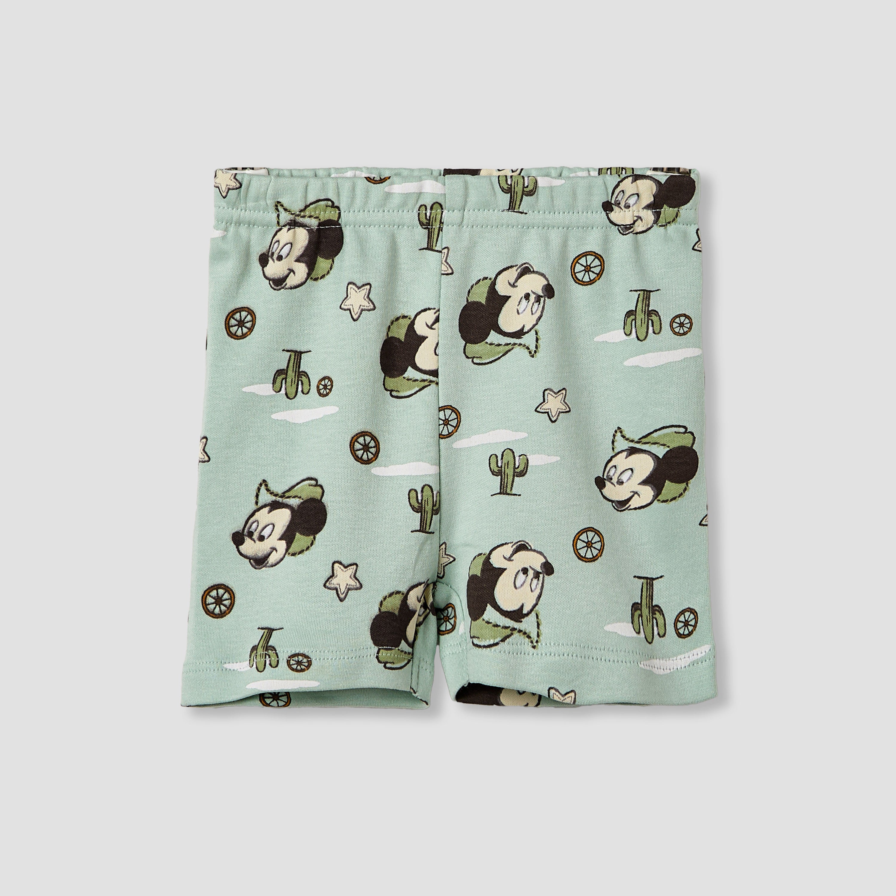 Disney Mickey Mouse Print T-shirt and Shorts Set