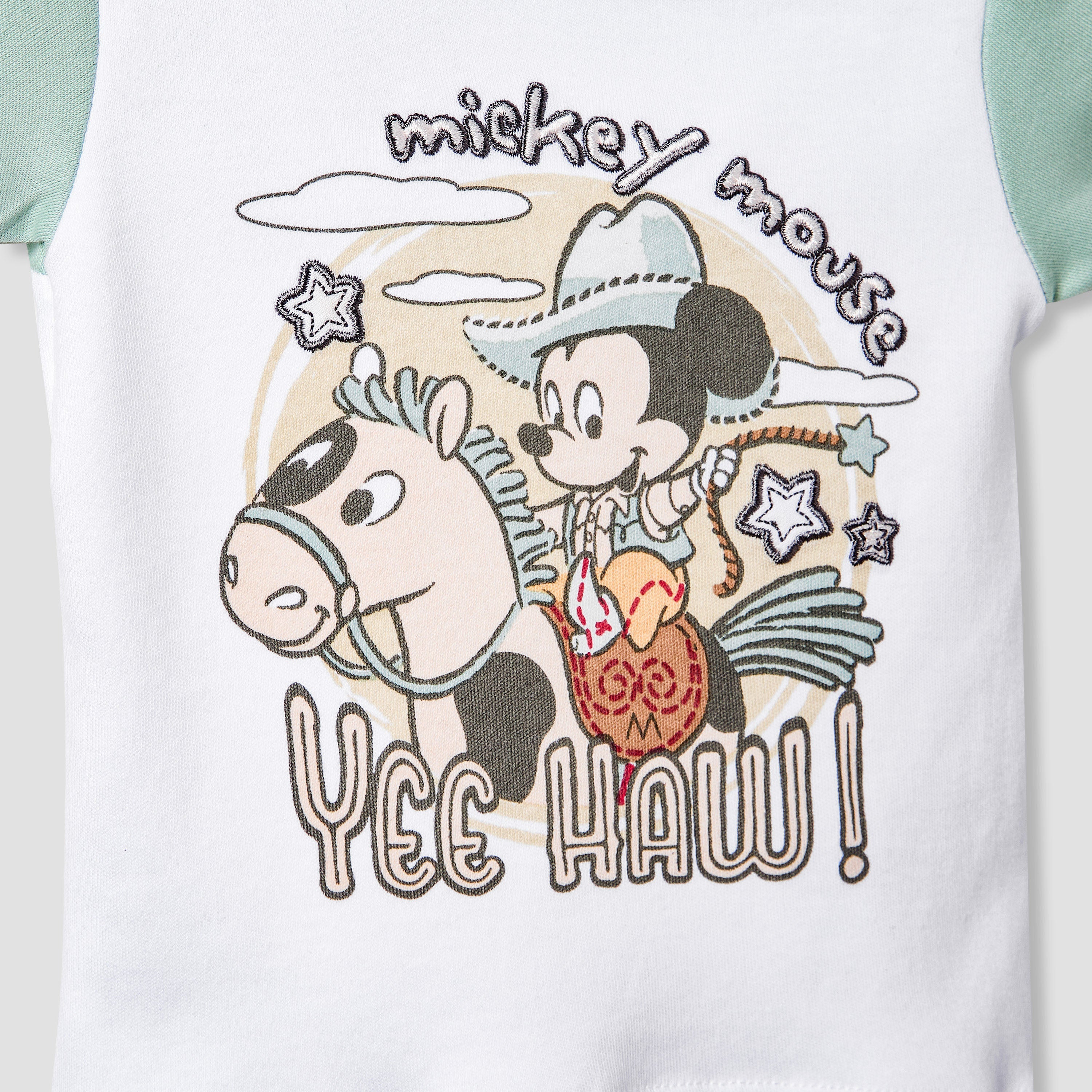 Disney Mickey Mouse Print T-shirt and Shorts Set