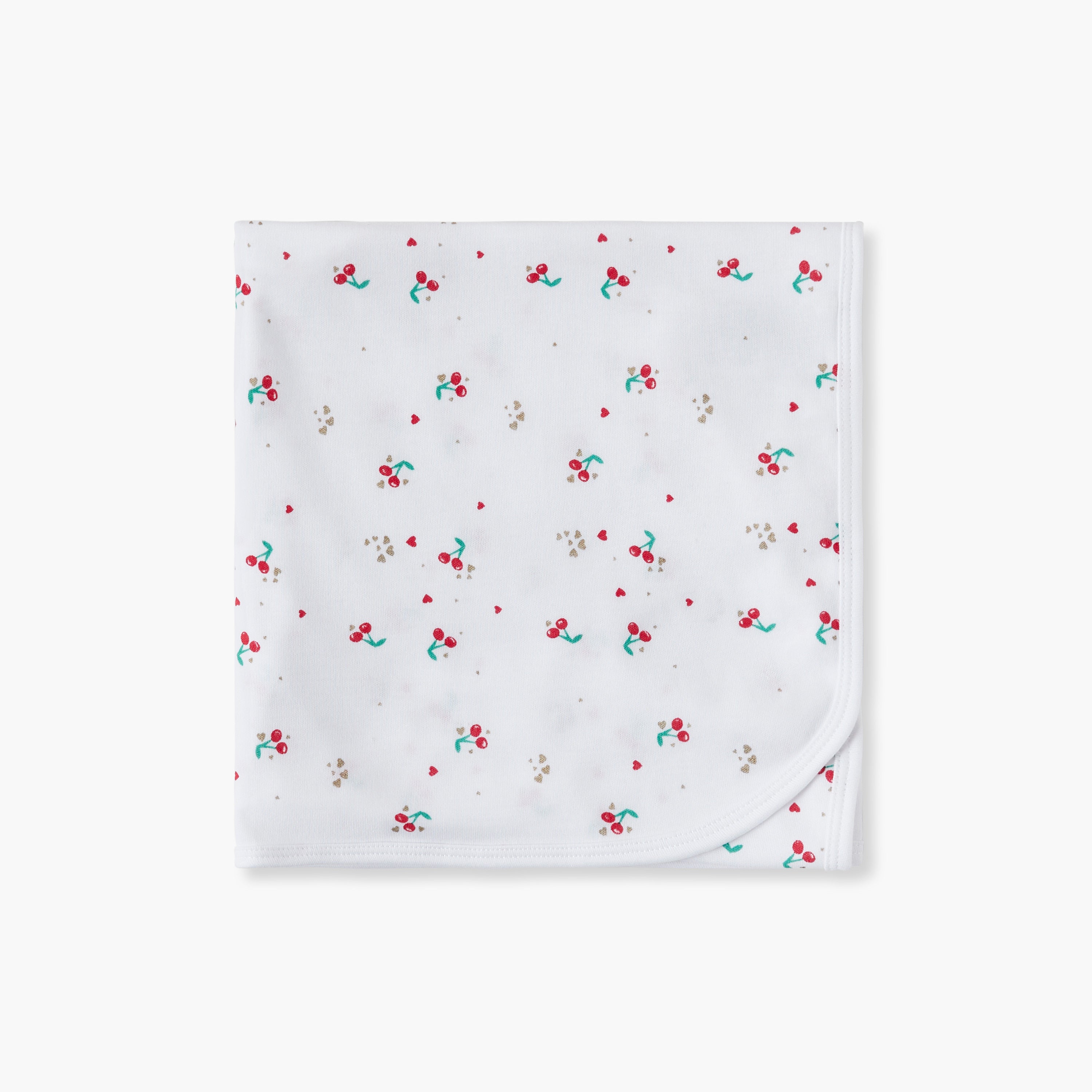 Juniors Cherry Print Receiving Blanket - 70x70 cm