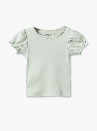 Juniors Round Neck Short Sleeves Top and Dungaree Set with Floral Print-baby-girls-clothing-setsandcoords-image-3