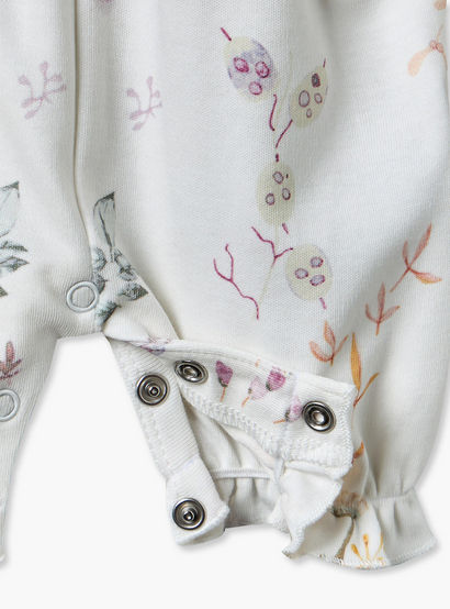 Juniors Round Neck Short Sleeves Top and Dungaree Set with Floral Print-baby-girls-clothing-setsandcoords-image-9