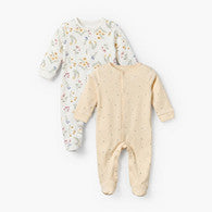 Pack of 2 Juniors Cotton Round Neck Long Sleeves Sleepsuit with Floral Print-undefined-image-1