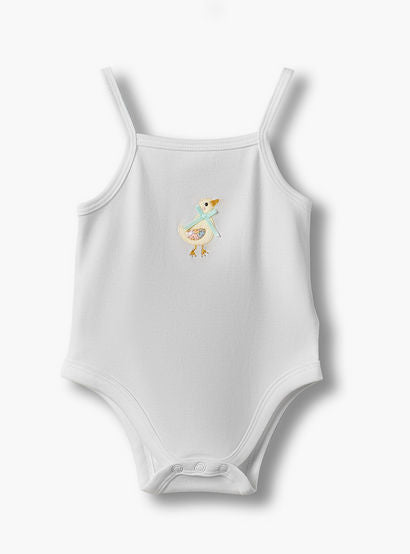 Pack of 2 Juniors Square Neck Strappy Bodysuit with Snap Button Closure-baby-girls-clothing-bodysuits-image-3