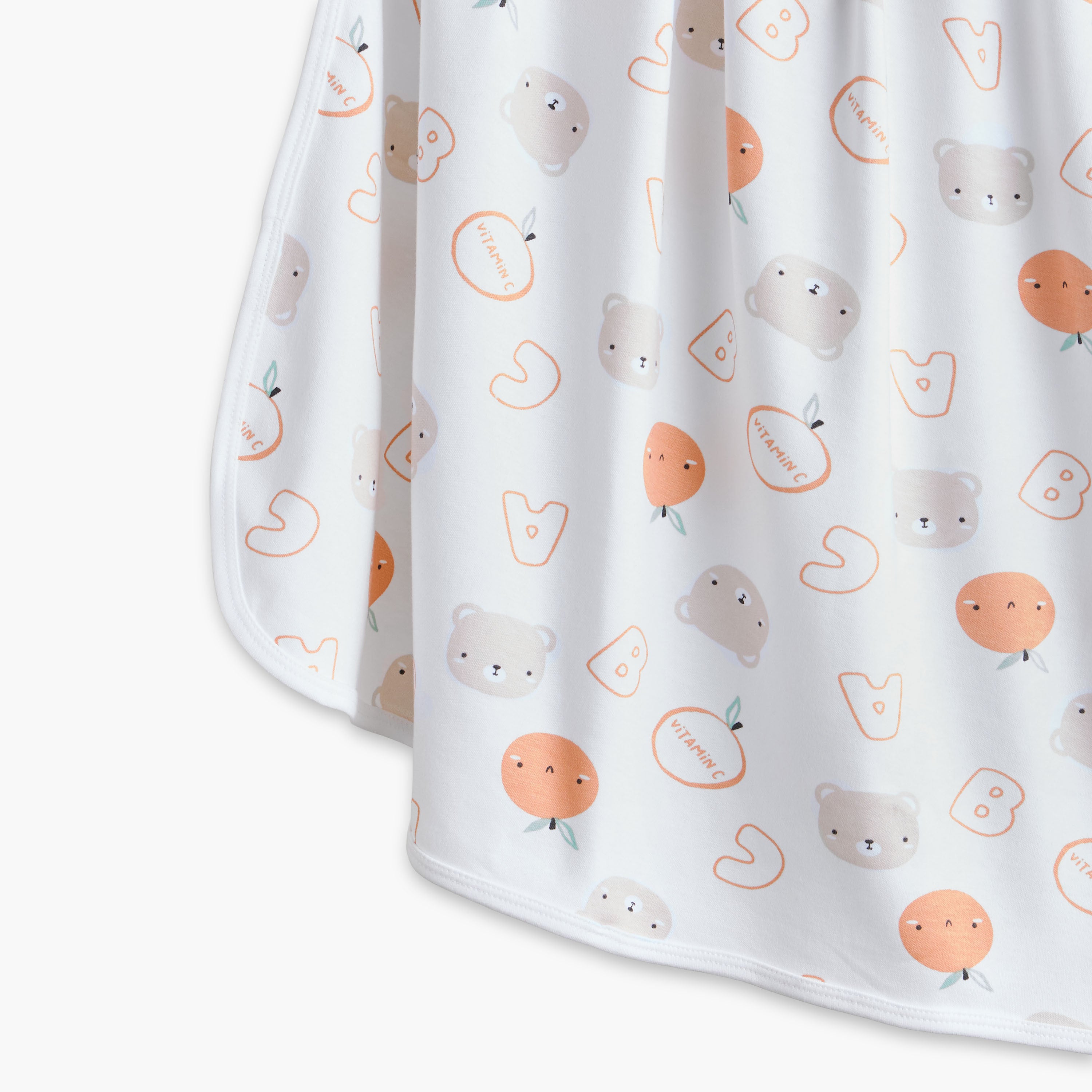 Juniors Bear Print Receiving Blanket - 70x70 cm
