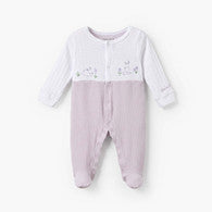 Juniors Cotton Round Neck Long Sleeves Sleepsuit with Bunny Print-undefined-image-1