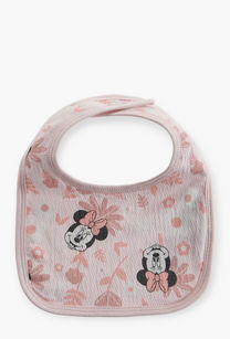 Disney Minnie Mouse Print Bib with Snap Button Closure-undefined-image-1
