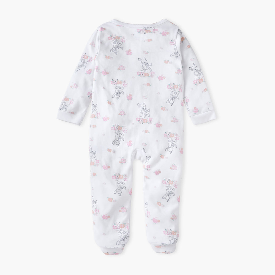 Disney All-Over Bambi Print Closed Feet Sleepsuit with Long Sleeves