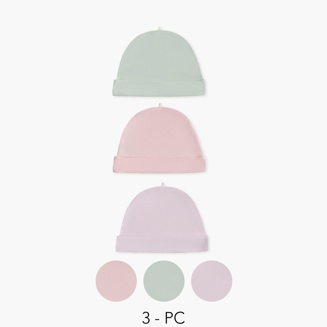 Juniors Assorted Solid Cap - Set of 3