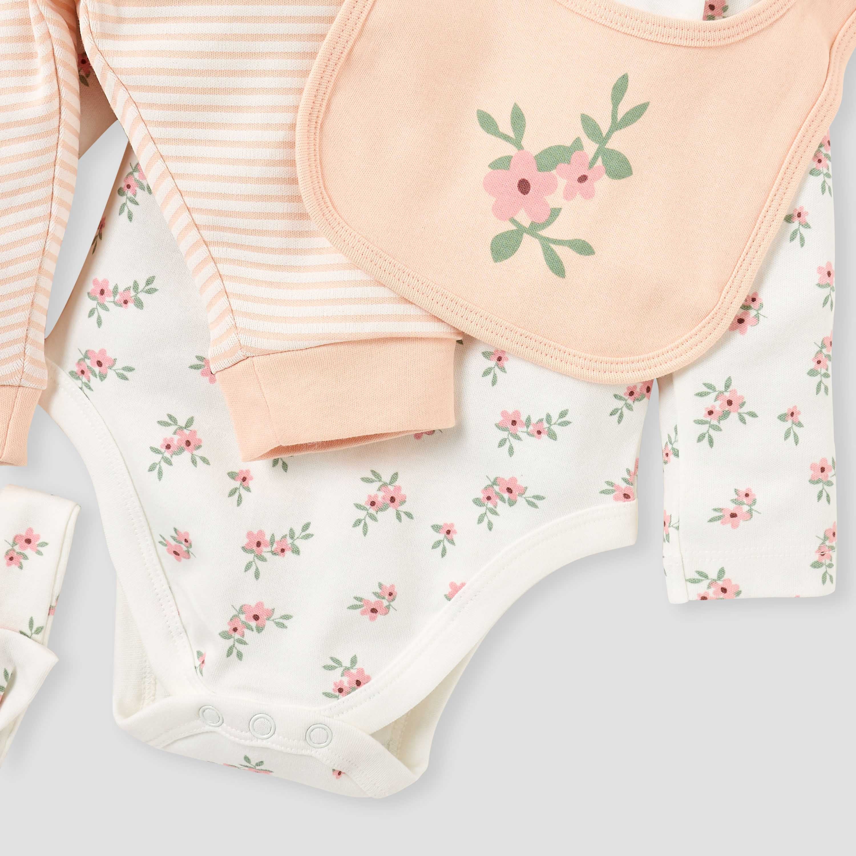 Juniors 4-Piece Floral Print Clothing Set