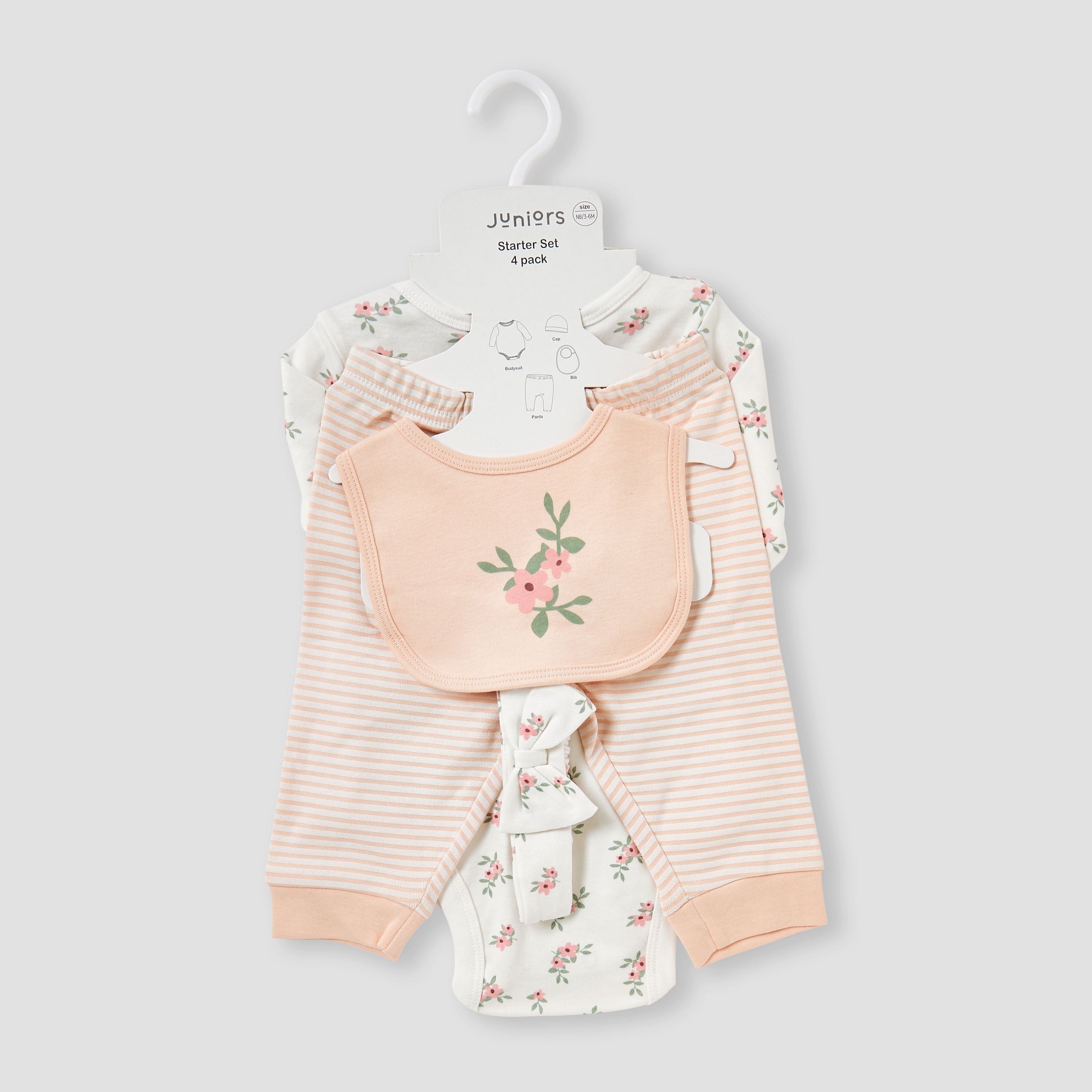 Juniors 4-Piece Floral Print Clothing Set