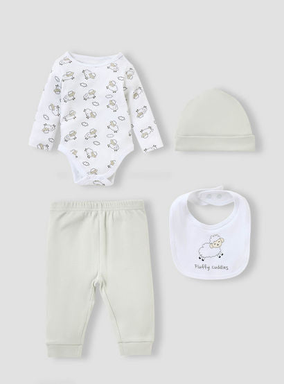 Juniors 4-Piece Sheep Print Clothing Set-baby-girls-clothing-setsandcoords-image-1