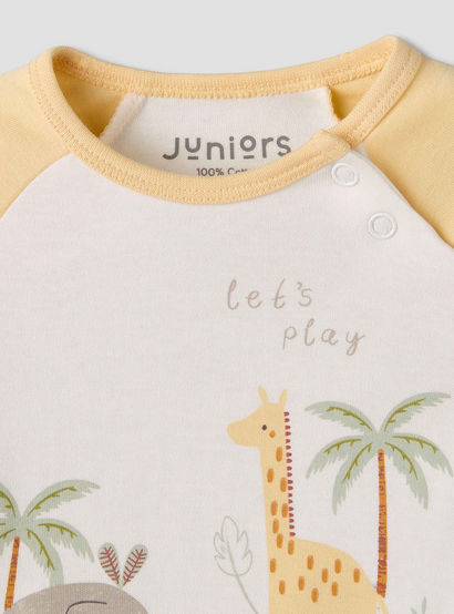 Pack of 3 Juniors Cotton Round Neck Long Sleeves Pyjama Set with Safari Print-baby-boys-clothing-nightwear-pyjamasets-image-14