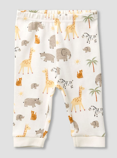 Pack of 3 Juniors Cotton Round Neck Long Sleeves Pyjama Set with Safari Print-baby-boys-clothing-nightwear-pyjamasets-image-3