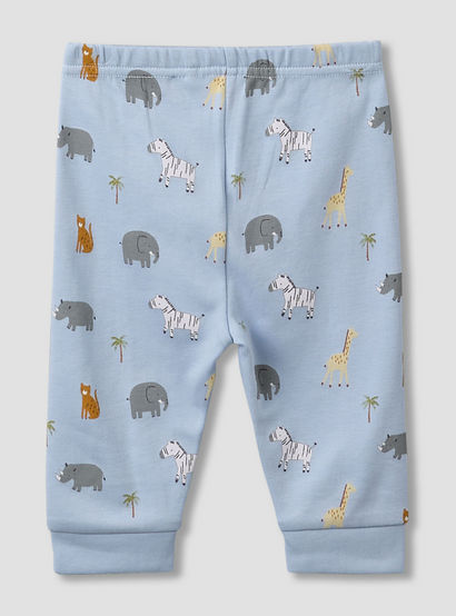 Pack of 3 Juniors Cotton Round Neck Long Sleeves Pyjama Set with Safari Print-baby-boys-clothing-nightwear-pyjamasets-image-9