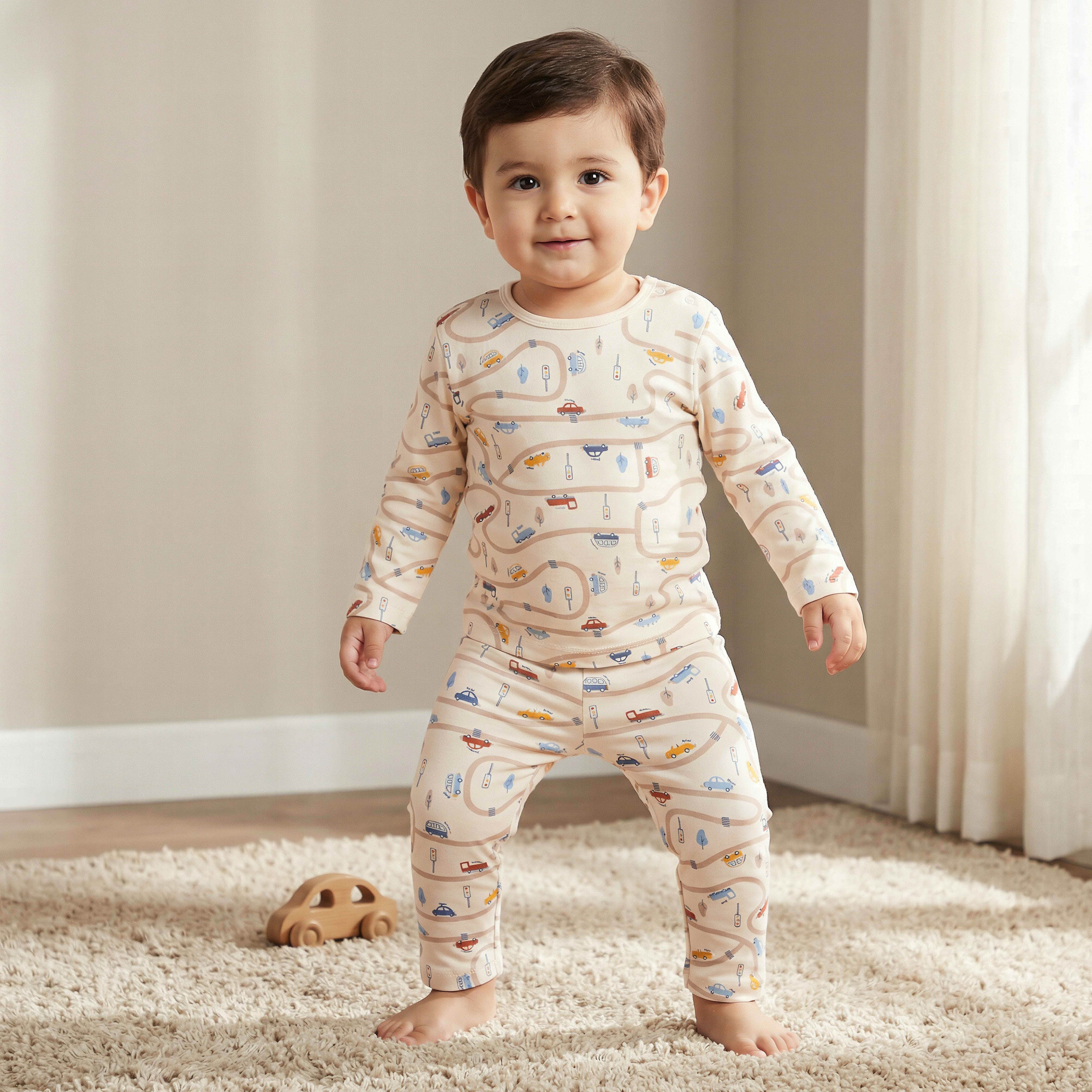 Juniors Tractor Print T-shirt and Pyjama Set