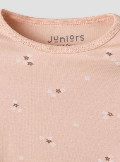 Pack of 3 Juniors Cotton Round Neck Long Sleeves Pyjama Set with Floral Print-baby-girls-clothing-nightwear-pyjamasets-image-14