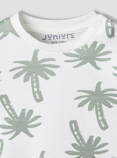 Juniors Cotton Round Neck Long Sleeves Pyjama Set with Palm Tree Print-baby-boys-clothing-nightwear-pyjamasets-image-5