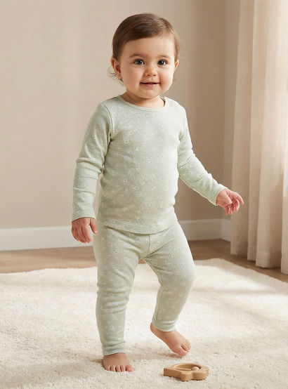 Juniors Pyjama Set with Floral Print - Cotton - Long Sleeves-promo_babyshop_Buy3for79_UAE130126-image-1