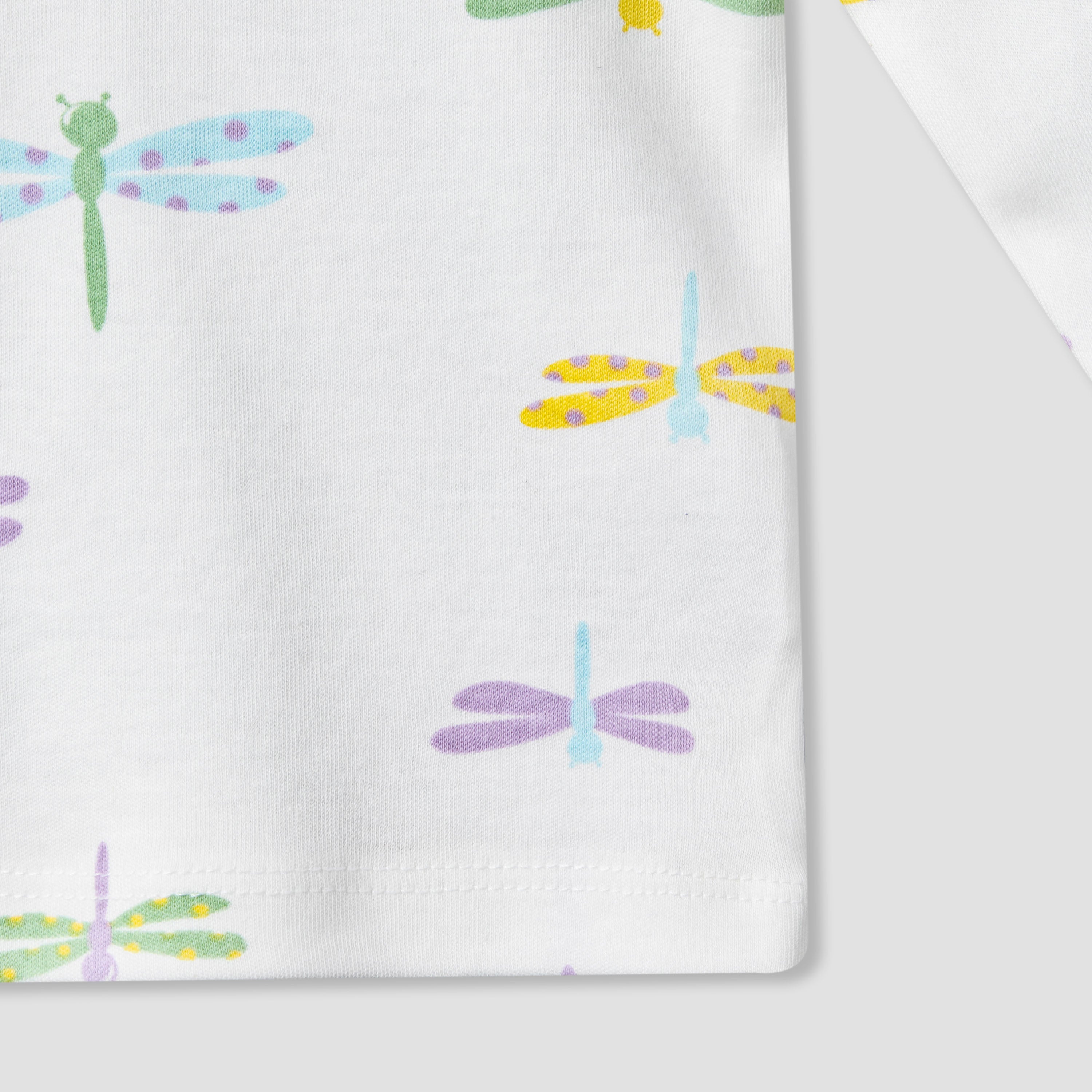 Juniors Cotton Round Neck Long Sleeve Pyjama Set with Dragonfly Print