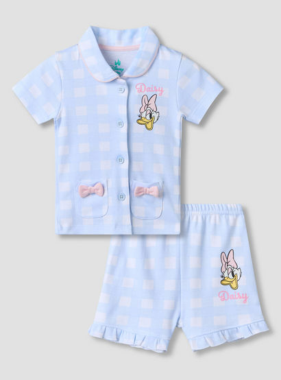 Disney Peter Pan Collar Short Sleeves Shirt and Shorts Set with Daisy Duck Print-baby-girls-clothing-setsandcoords-image-1