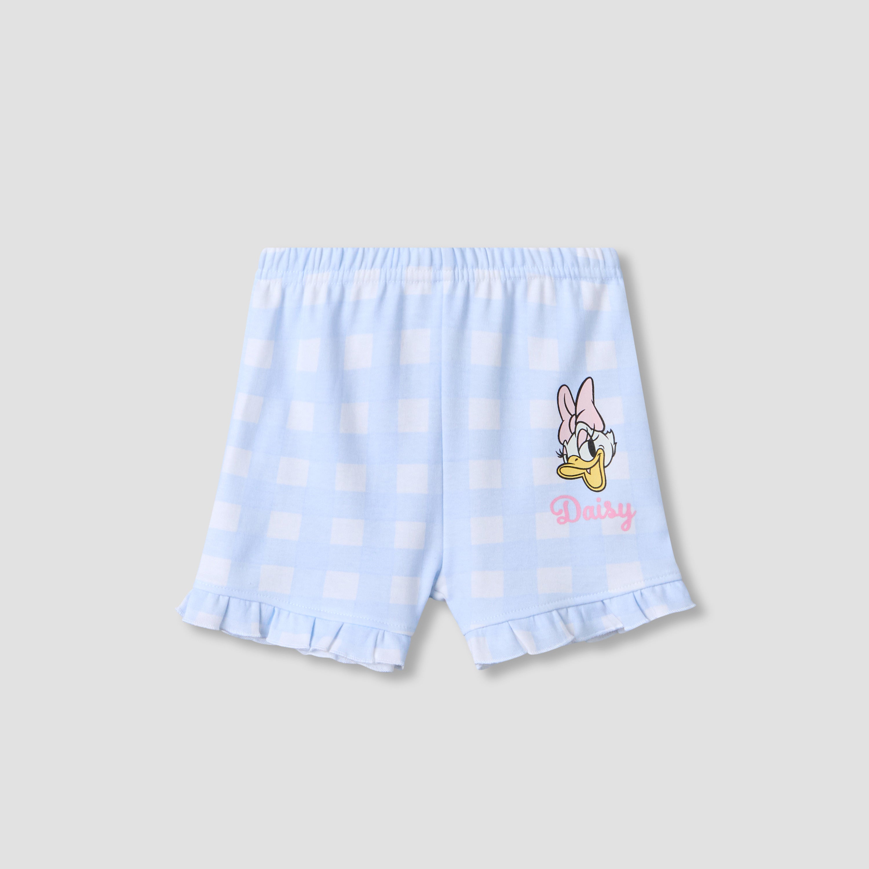 Disney Peter Pan Collar Short Sleeves Shirt and Shorts Set with Daisy Duck Print
