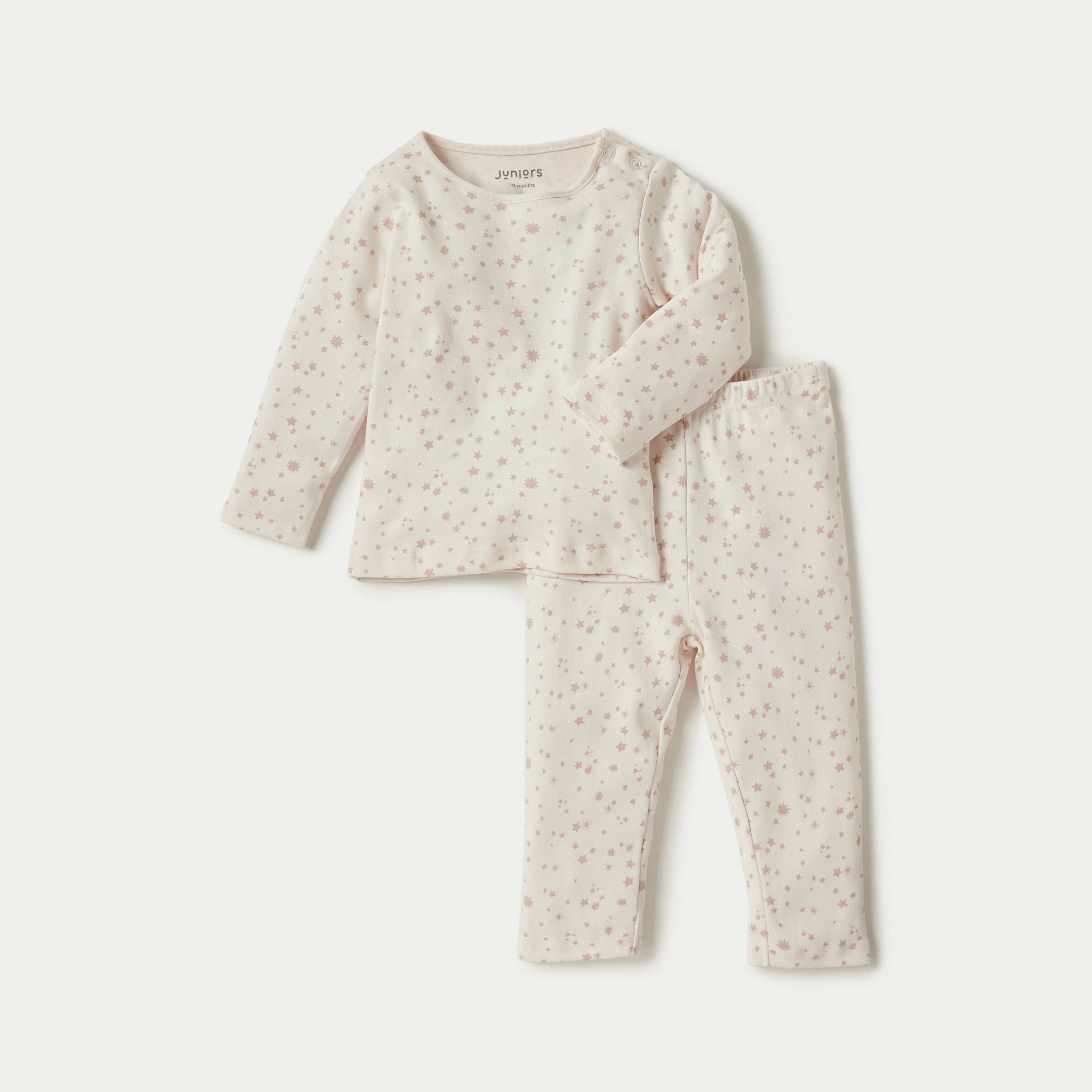 Juniors Star Print T-shirt and Pyjama Set