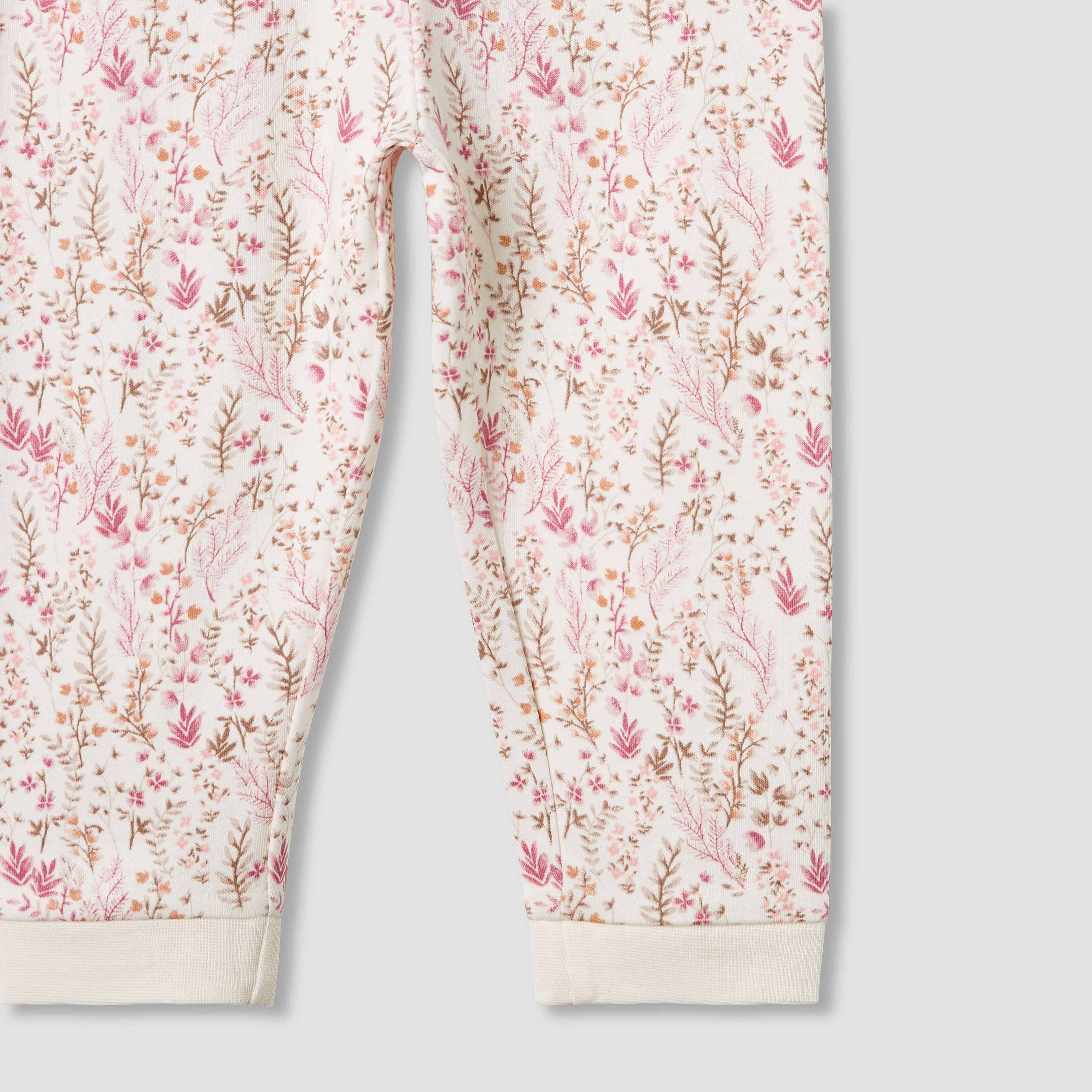 Juniors Pyjama Set with Floral Print - Cotton - Long Sleeves