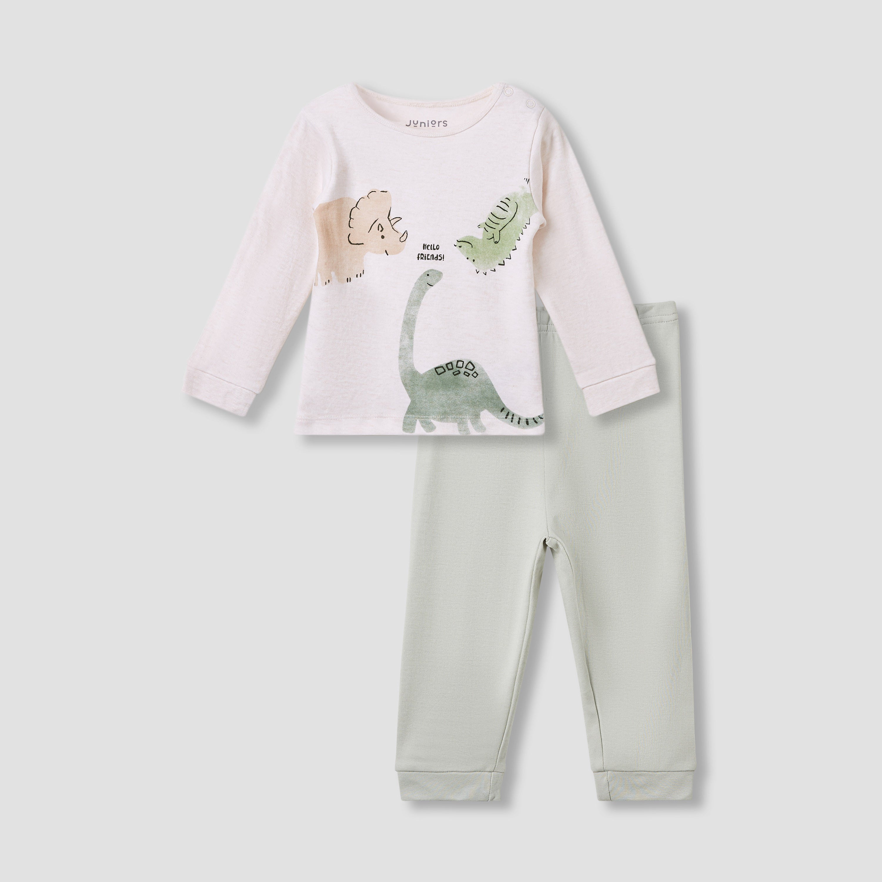 Juniors Dinosaur Print T-shirt and Pyjama Set