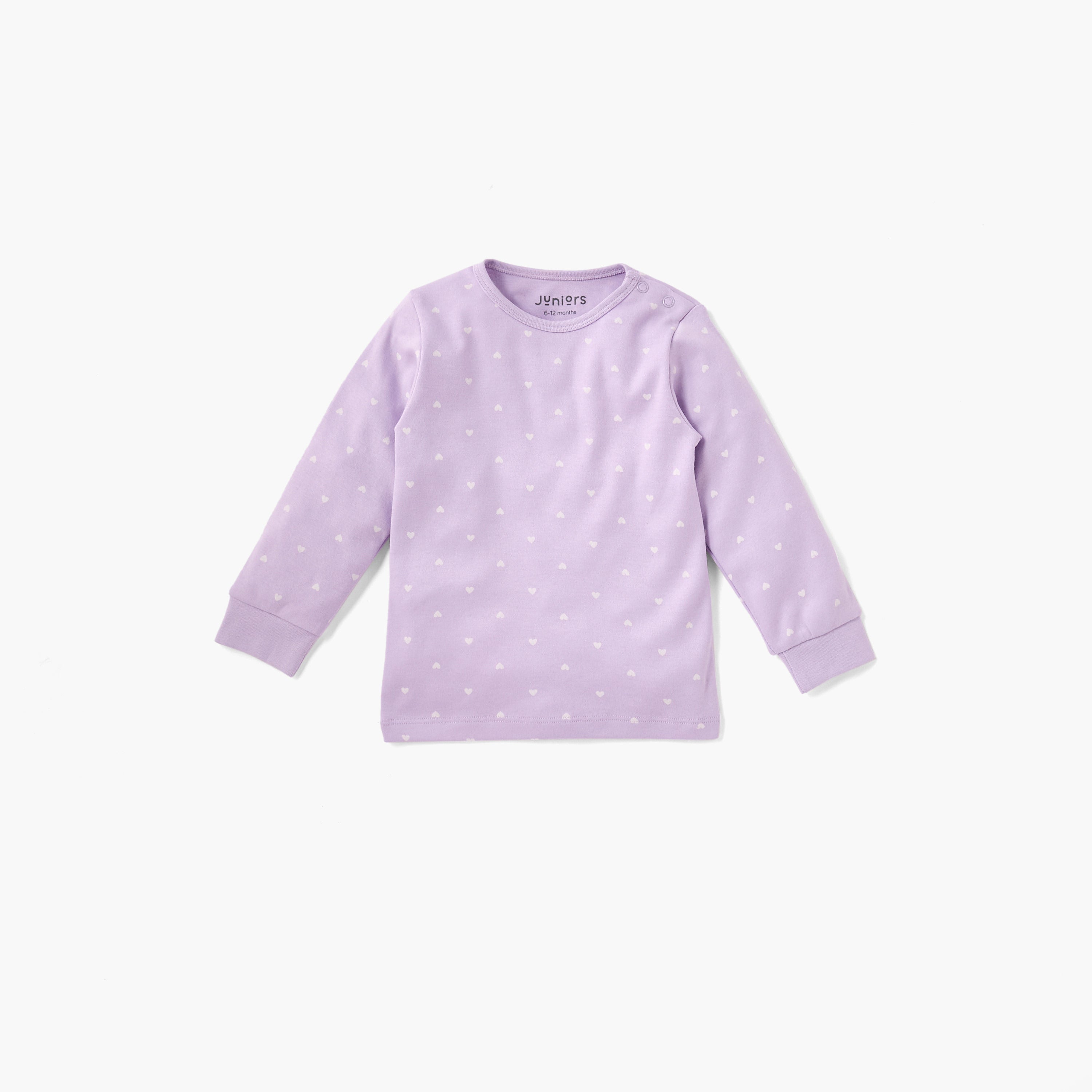Juniors Heart Print T-shirt and Pyjama Set