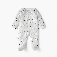 Juniors Polka Dot Print Sleepsuit with Long Sleeves and Zip Closure-undefined-image-1
