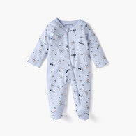 Juniors Printed Sleepsuit with Long Sleeves and Zip Closure-undefined-image-1
