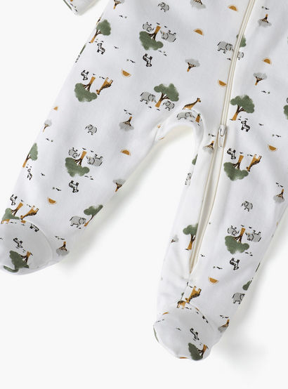 Juniors All-Over Print Closed Feet Sleepsuit with Long Sleeves-baby-boys-clothing-nightwear-sleepsuits-image-5