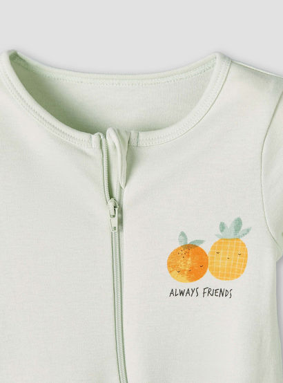 Pack of 3 Juniors Cotton Round Neck Long Sleeves Sleepsuit with Zip Closure-baby-girls-clothing-nightwear-sleepsuits-image-9