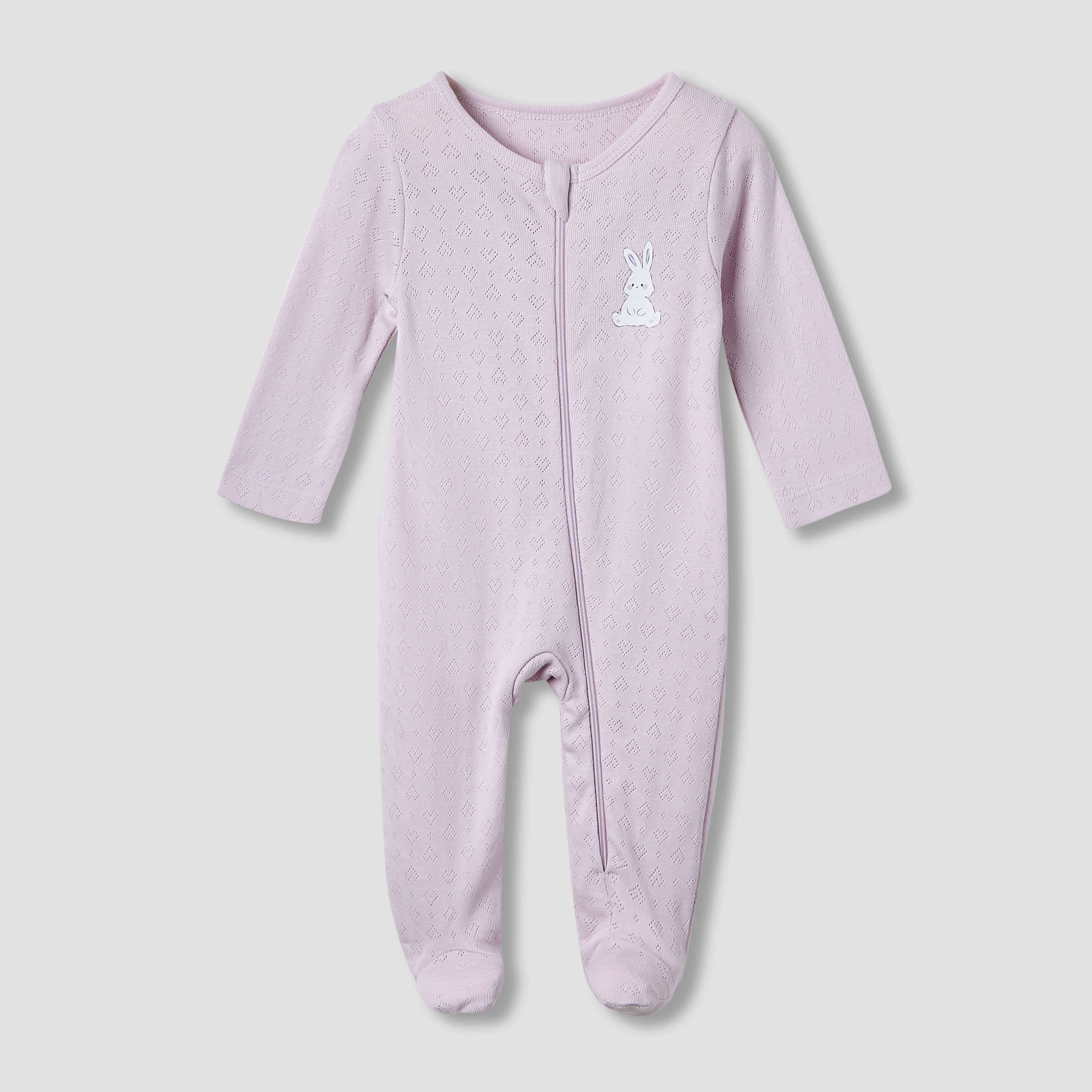 Juniors Cotton Round Neck Long Sleeves Sleepsuit with Fun Print, Set of 5