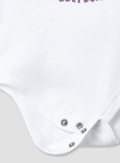 Juniors Round Neck Bodysuit with Snap Button Closure - Cotton - Short Sleeves-baby-girls-clothing-bodysuits-image-4