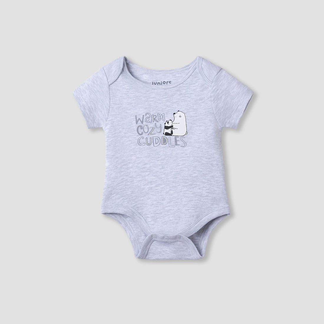 Juniors Round Neck Bodysuit with Snap Button Closure - Cotton - Short Sleeves - 12-18 MTHS