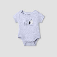 Juniors Round Neck Bodysuit with Snap Button Closure - Cotton - Short Sleeves-undefined-image-1