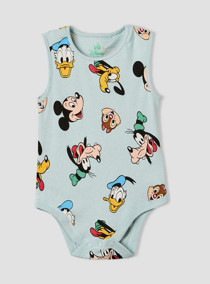 Pack of 3 Disney Crew Neck Sleeveless Bodysuit with Mickey Mouse and Friends Print-baby-boys-clothing-bodysuits-image-5