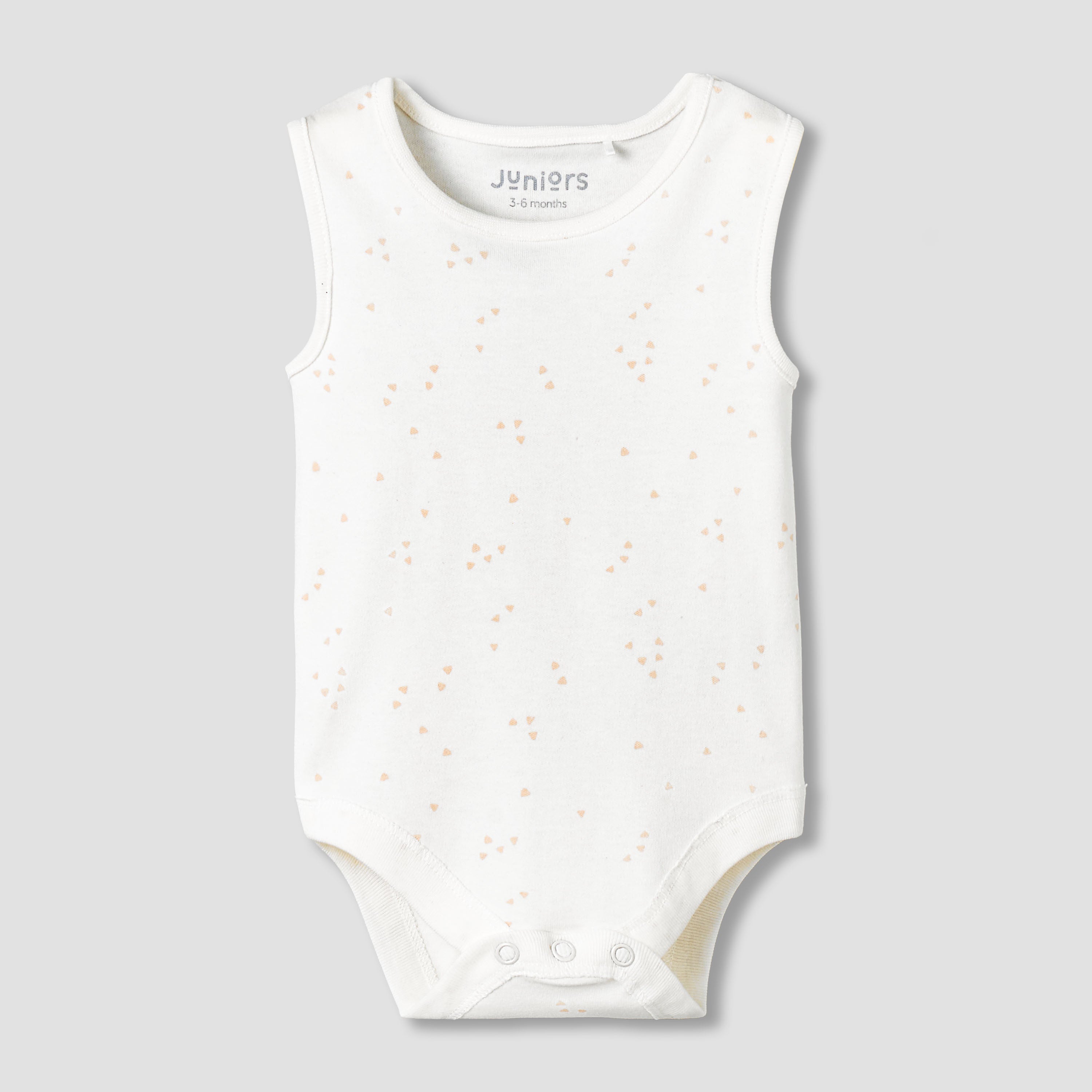 Pack of 3 Juniors Round Neck Sleeveless Bodysuit with Snap Button Closure