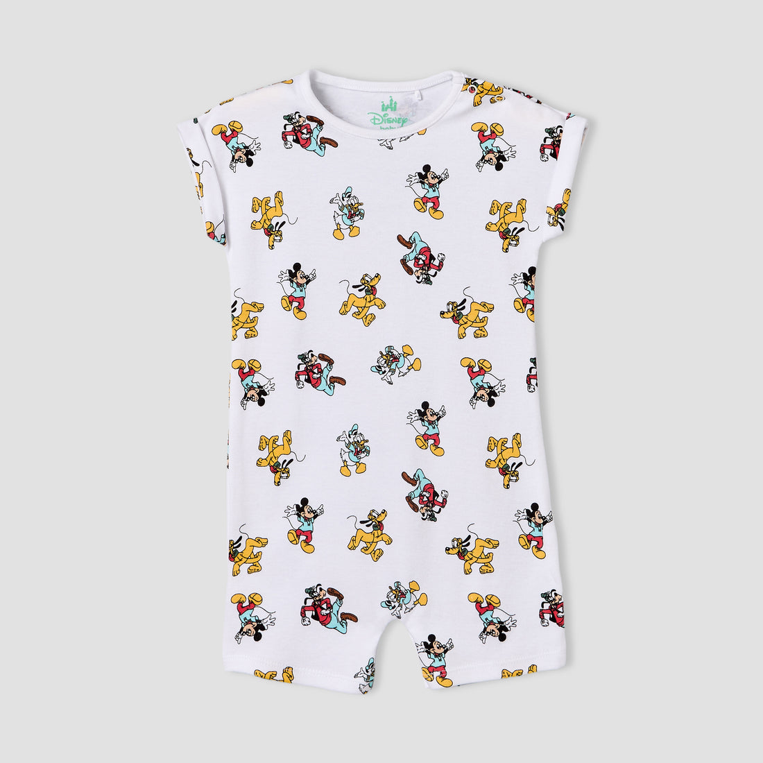 Set of 2 Disney Cotton Crew Neck Sleepsuit with Romper